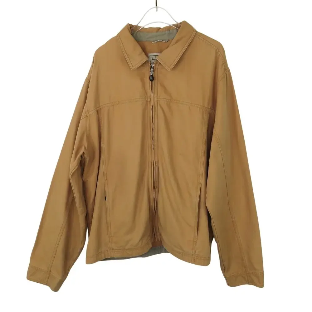 Vintage L.L Bean Tan Khaki Utility Jacket Barn Jacket Men's Large Gorpcore
